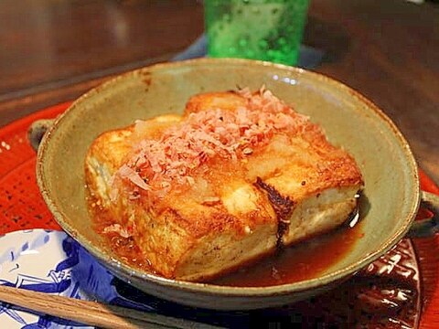 揚げ焼き豆腐のレモン醤油